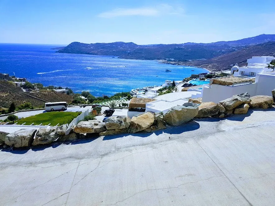 One of the view from a hotel in Mykonos