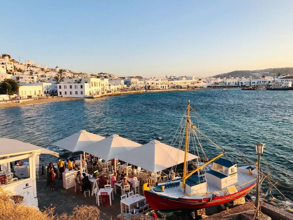 Mykonos Old Town sea front