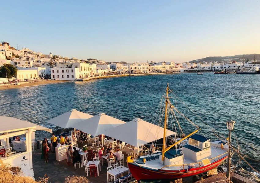 Mykonos Old Town sea front