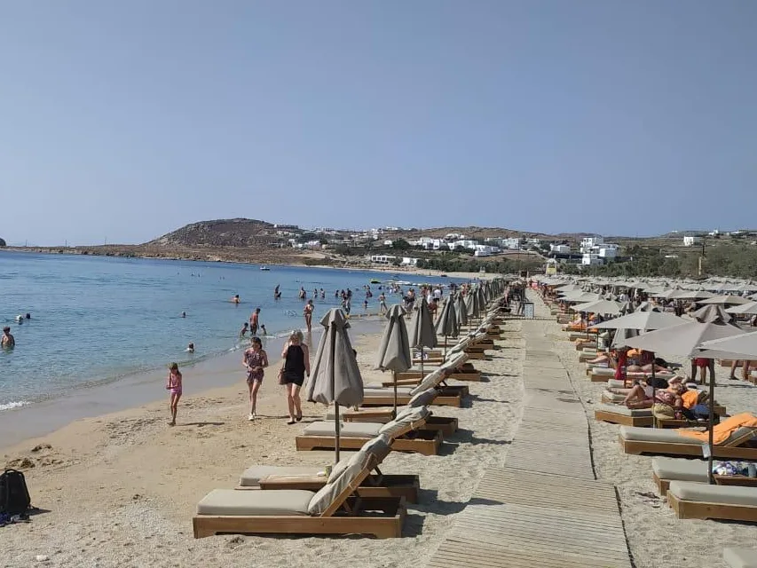 one of the beach in Mykonos