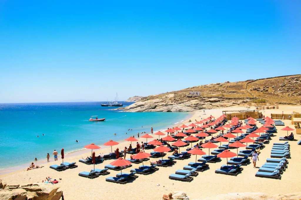 Lia Beach in Mykonos island, Greece