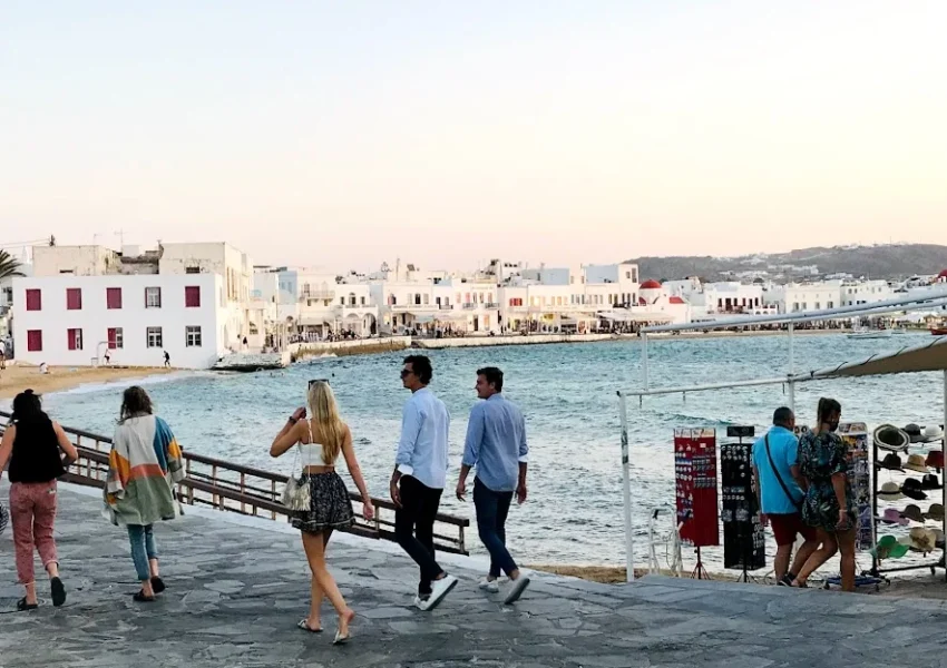 Mykonos old town walking