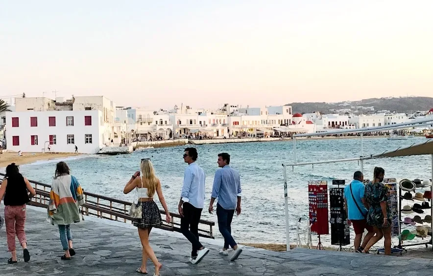 Mykonos old town walking
