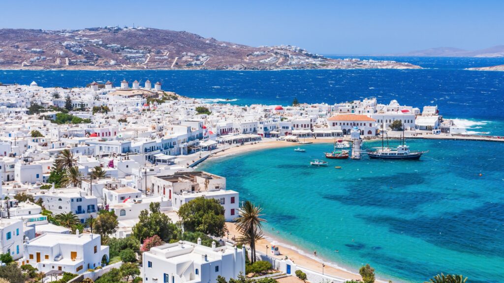 Mykonos old town Panoramic view
